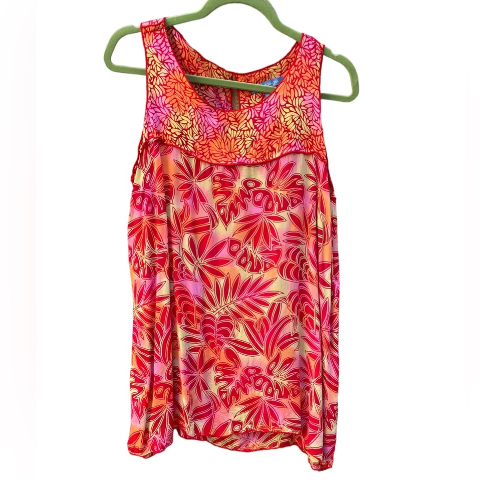 Blue Ginger Marina Lightweight Flowy Sleeveless Top Tunic Size Medium